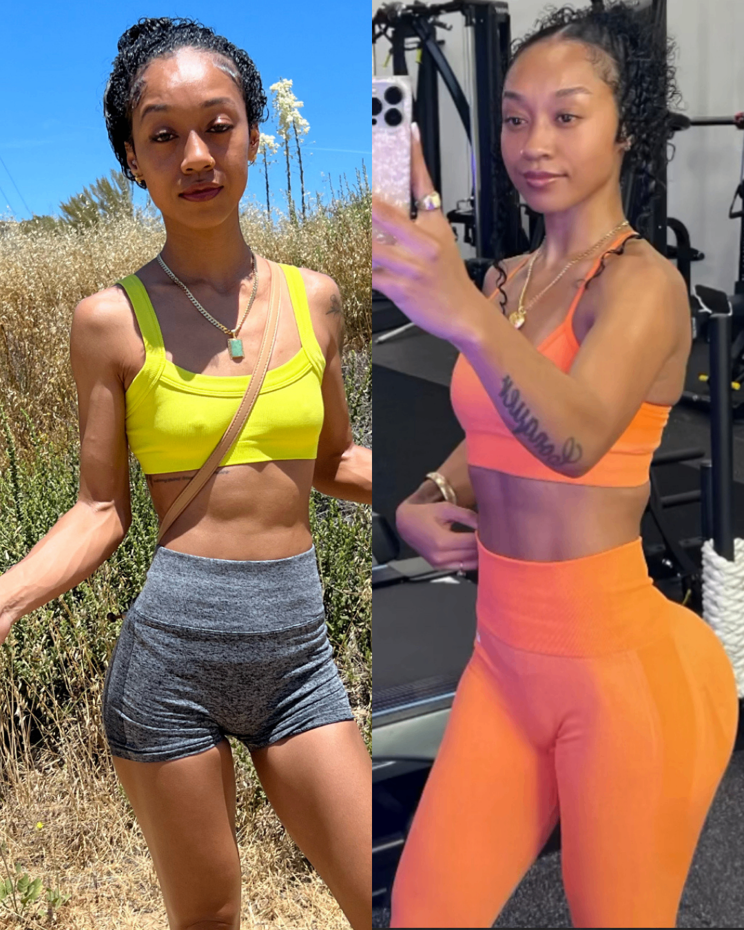 Leena before and after